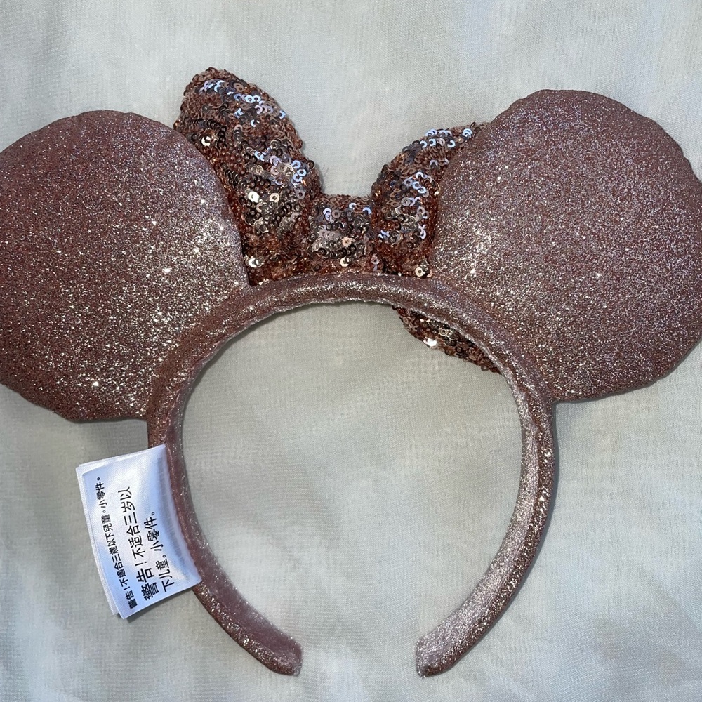 Rose gold sequin Disney ears